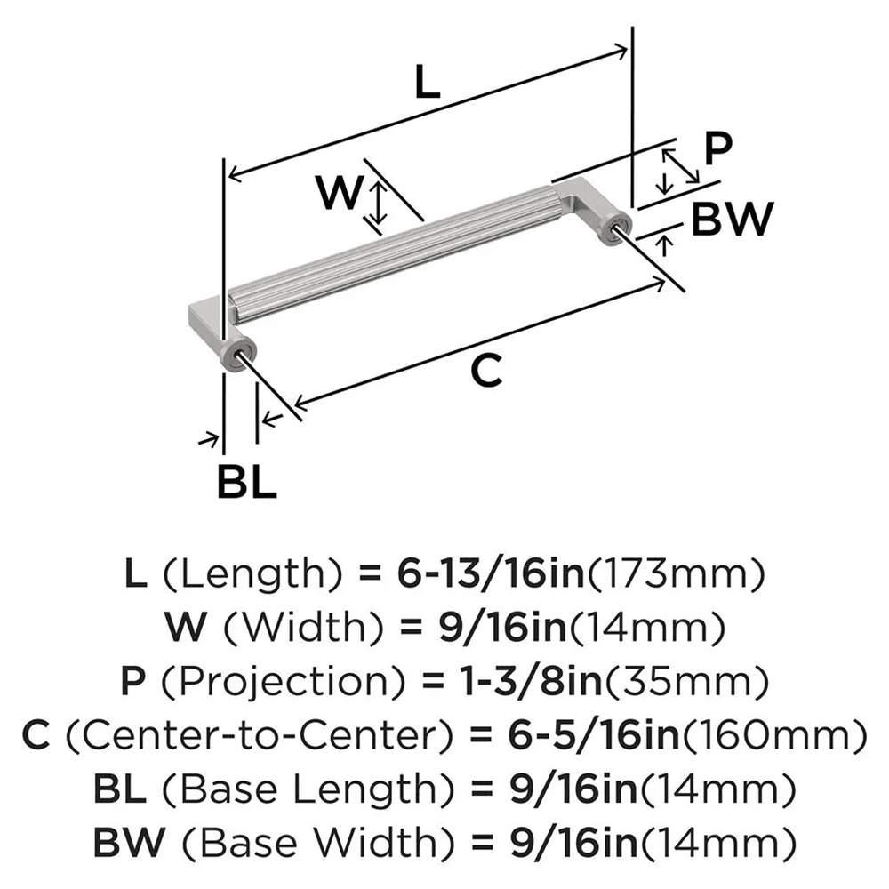 160mm Ballard Cabinet Pull, Satin Nickel Alt 1 - Image