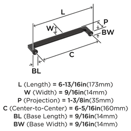 160mm Ballard Cabinet Pull, Oil-Rubbed Bronze Alt 1 - Image