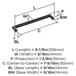 192mm Ballard Cabinet Pull, Oil-Rubbed Bronze Alt 1 - Image