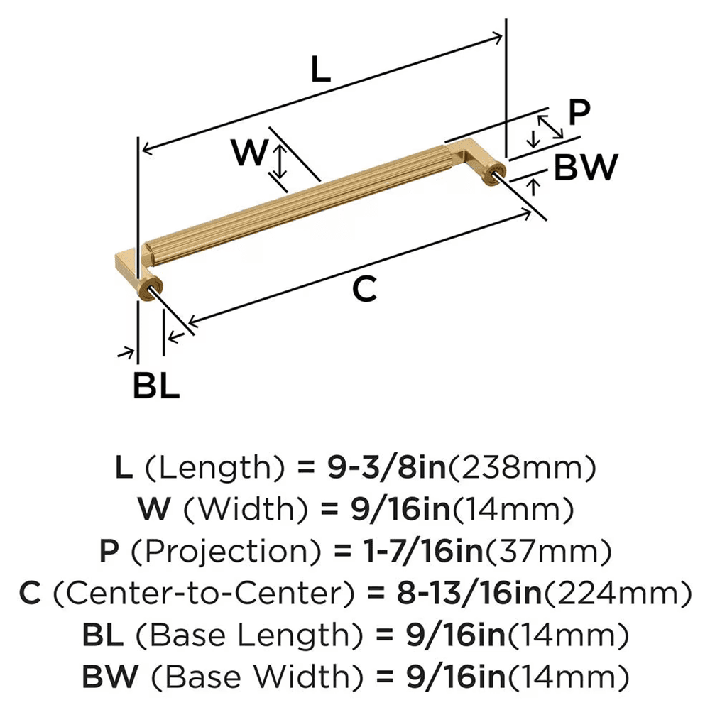 224mm Ballard Cabinet Pull, Champagne Bronze Alt 1 - Image