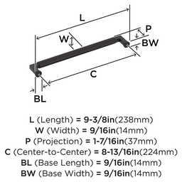 224mm Ballard Cabinet Pull, Oil-Rubbed Bronze Alt 1 - Image