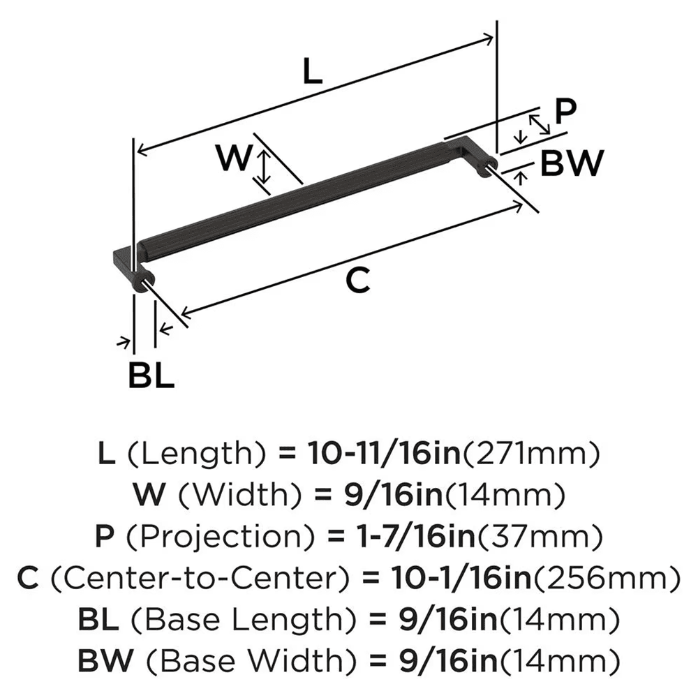 256mm Ballard Cabinet Pull, Oil-Rubbed Bronze Alt 1 - Image
