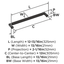 305mm Ballard Appliance Pull, Oil-Rubbed Bronze Alt 1 - Image