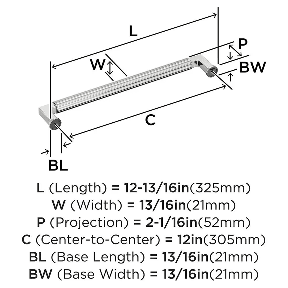 305mm Ballard Appliance Pull, Polished Nickel Alt 1 - Image