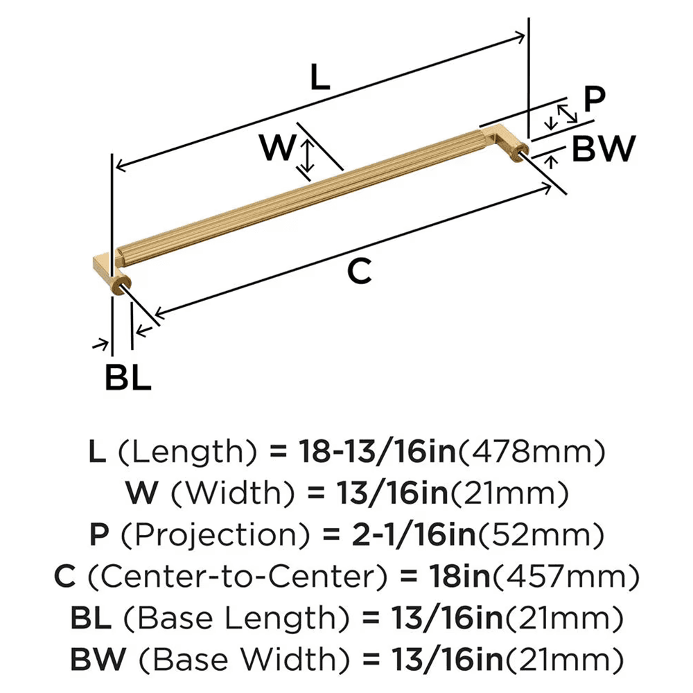 457mm Ballard Appliance Pull, Champagne Bronze Alt 1 - Image