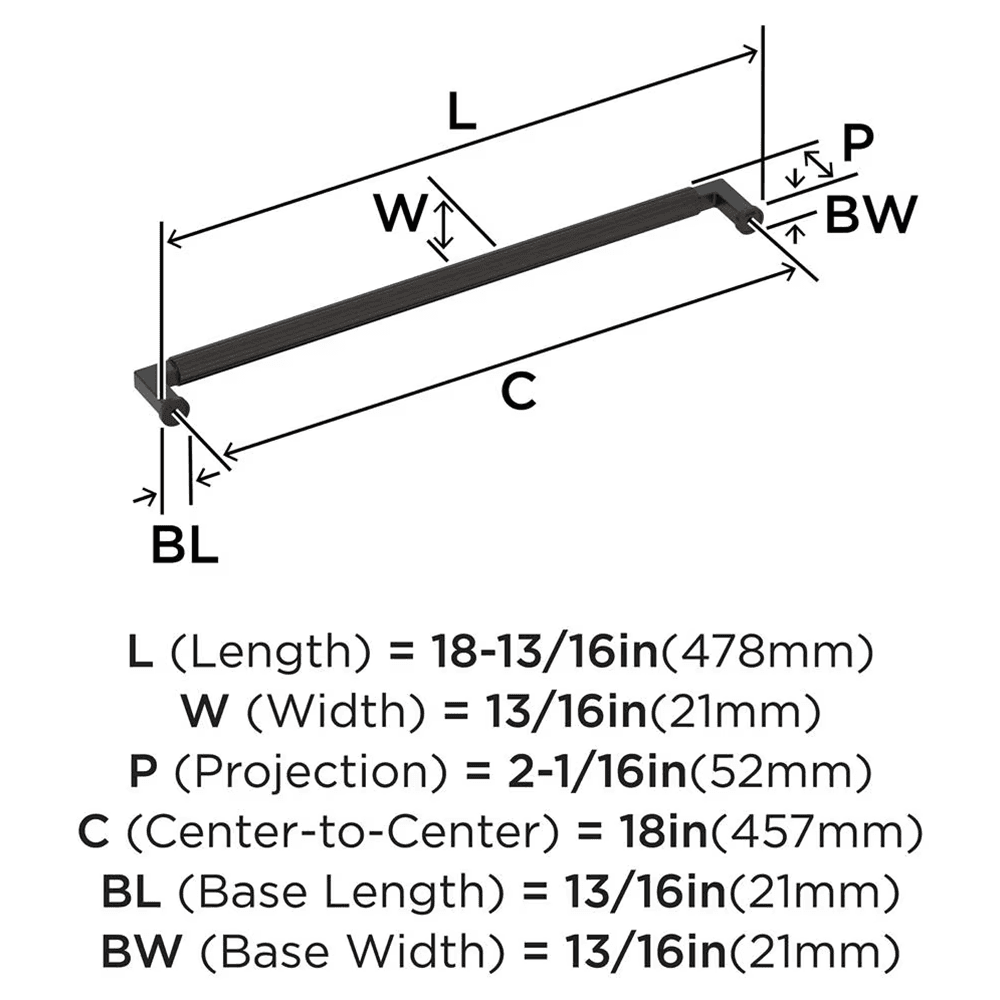 457mm Ballard Appliance Pull, Oil-Rubbed Bronze Alt 1 - Image