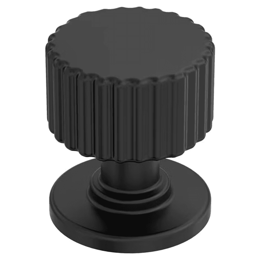 1-1/8" Ballard Cabinet Knob, Matte Black Main - Image