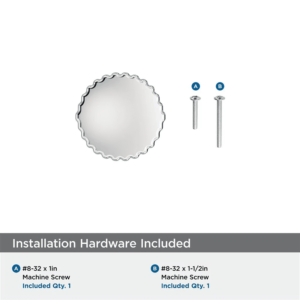 1-1/8" Ballard Cabinet Knob, Polished Nickel Alt 2 - Image