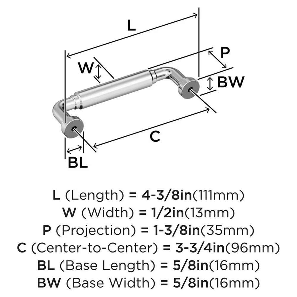 3-3/4" Coble Cabinet Pull, Satin Nickel Alt 1 - Image