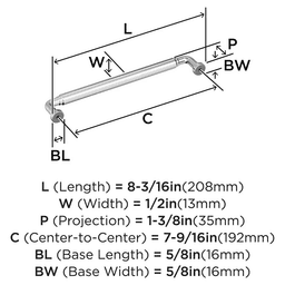 7-9/16" Coble Cabinet Pull, Champagne Bronze Alt 1 - Image