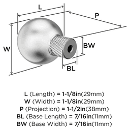 1-1/8" Collet Cabinet Knob, Champagne Bronze Alt 1 - Image