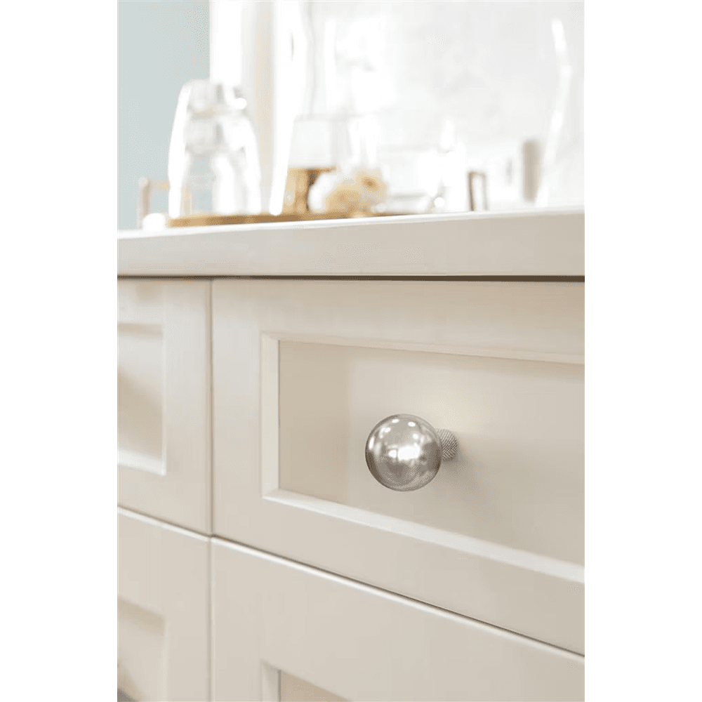 1-1/8" Collet Cabinet Knob, Matte Black Alt 3 - Image