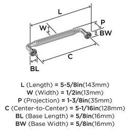 5-1/16" Collet Cabinet Pull, Oil-Rubbed Bronze Alt 1 - Image
