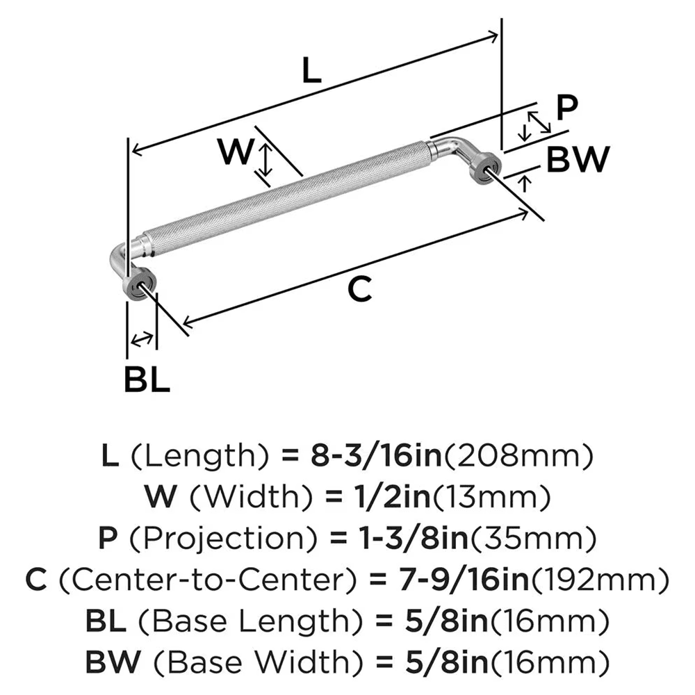 7-9/16" Collet Cabinet Pull, Satin Nickel Alt 1 - Image