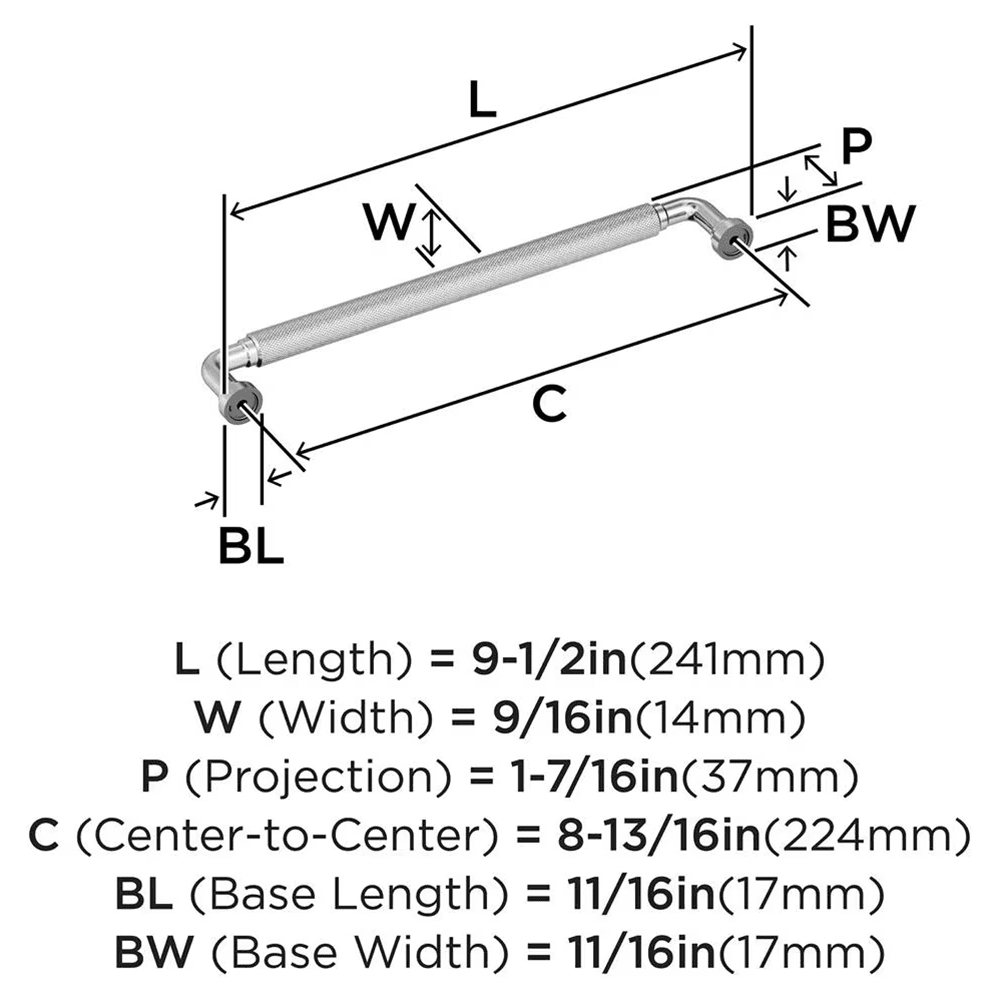 8-13/16" Collet Cabinet Pull, Satin Nickel Alt 1 - Image