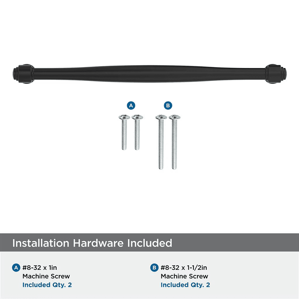 224mm Enlivity Cabinet Pull, Matte Black Alt 2 - Image