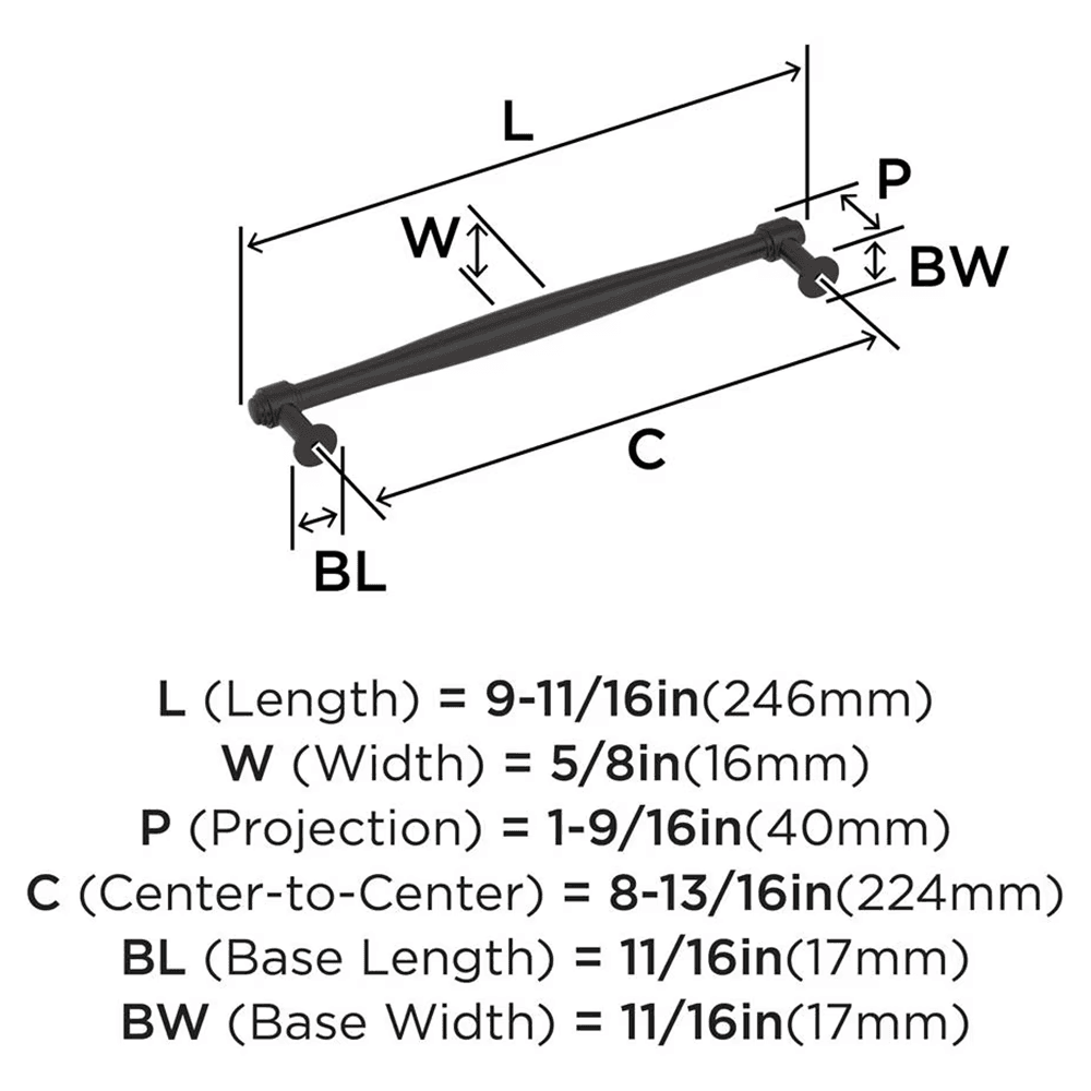 224mm Enlivity Cabinet Pull, Oil-Rubbed Bronze Alt 1 - Image