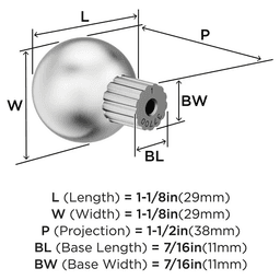 29mm Cowrie Cabinet Knob, Polished Chrome Alt 1 - Image