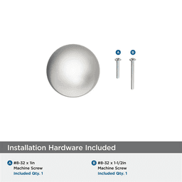 29mm Cowrie Cabinet Knob, Satin Nickel Alt 2 - Image