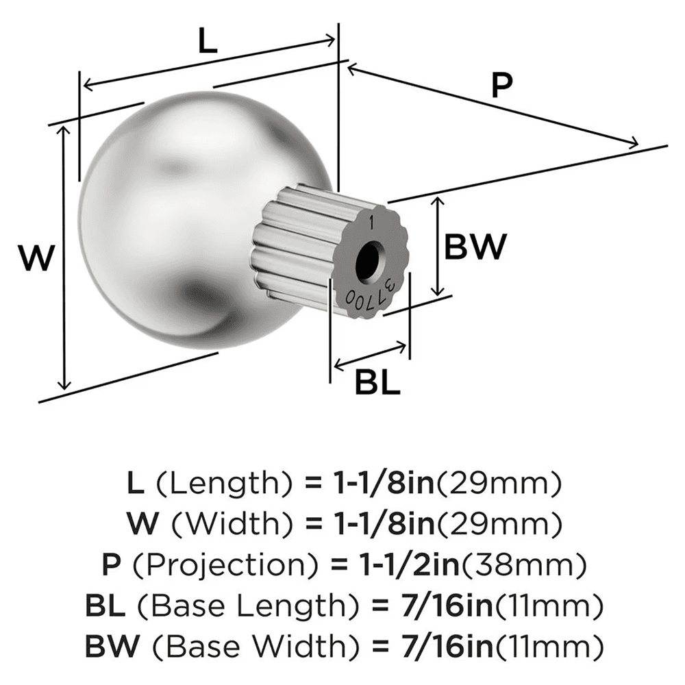29mm Cowrie Cabinet Knob, Polished Nickel Alt 1 - Image