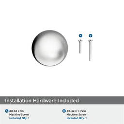 29mm Cowrie Cabinet Knob, Polished Nickel Alt 2 - Image