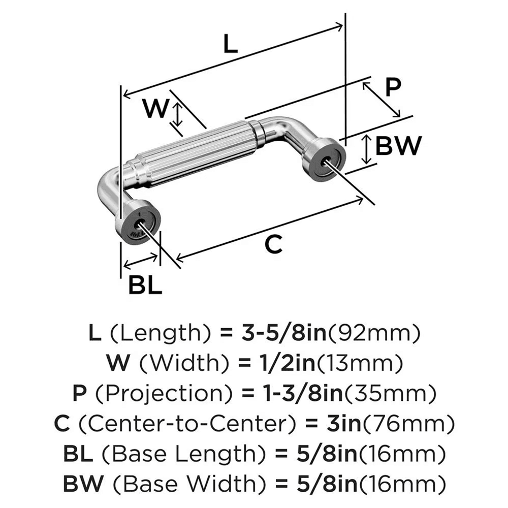 3" Cowrie Cabinet Pull, Matte Black Alt 1 - Image