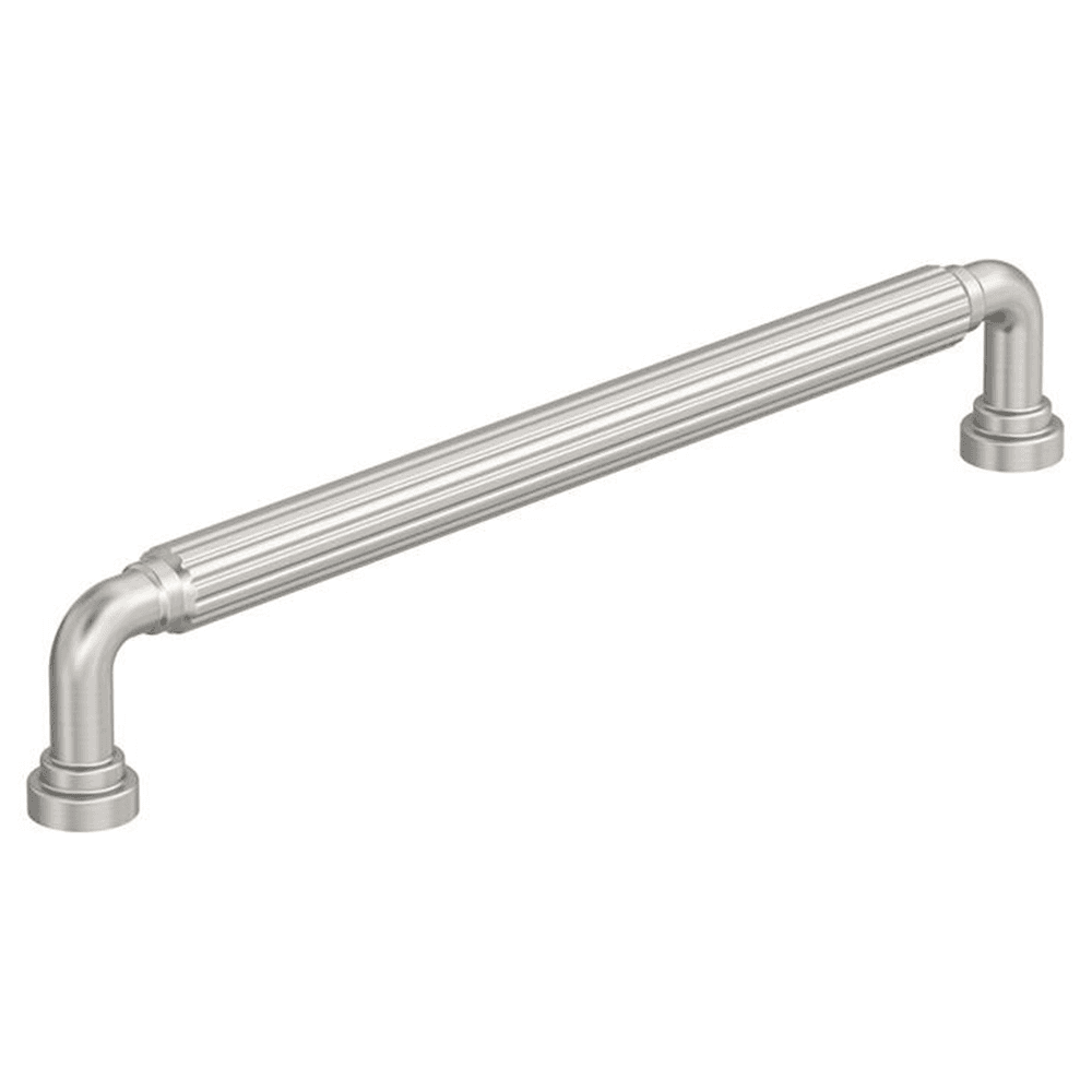 7-9/16" Cowrie Cabinet Pull, Satin Nickel Main - Image