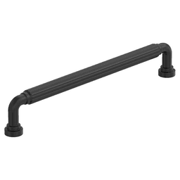7-9/16" Cowrie Cabinet Pull, Matte Black Main - Image