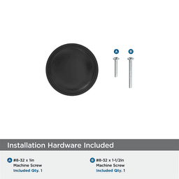 1-1/4" Enlivity Cabinet Knob, Matte Black Alt 2 - Image