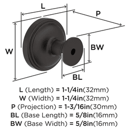 1-1/4" Enlivity Cabinet Knob, Oil-Rubbed Bronze Alt 1 - Image