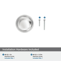 1-1/4" Enlivity Cabinet Knob, Polished Nickel Alt 2 - Image