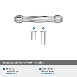 76mm Enlivity Cabinet Pull, Polished Chrome Alt 2 - Image