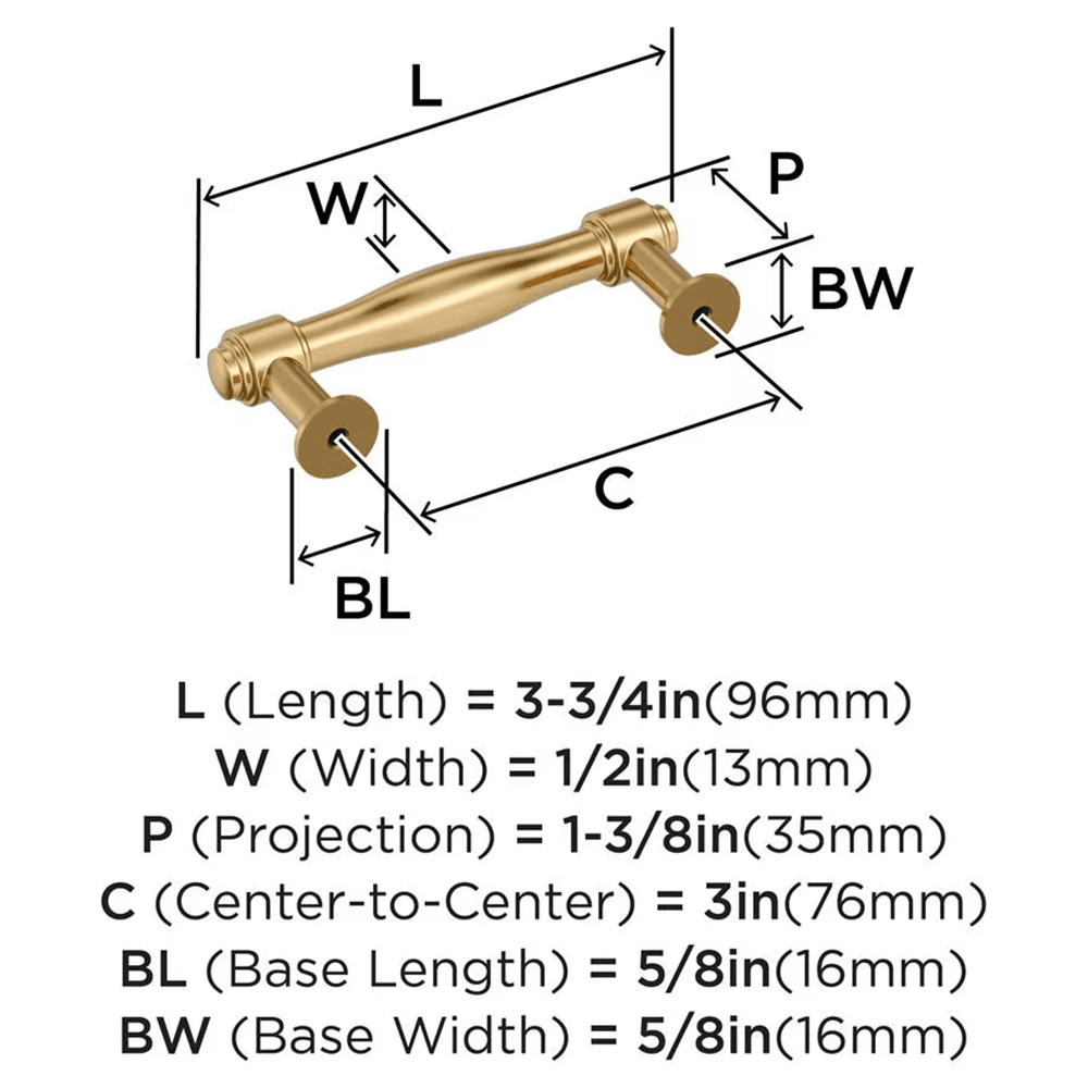 76mm Enlivity Cabinet Pull, Champagne Bronze Alt 1 - Image