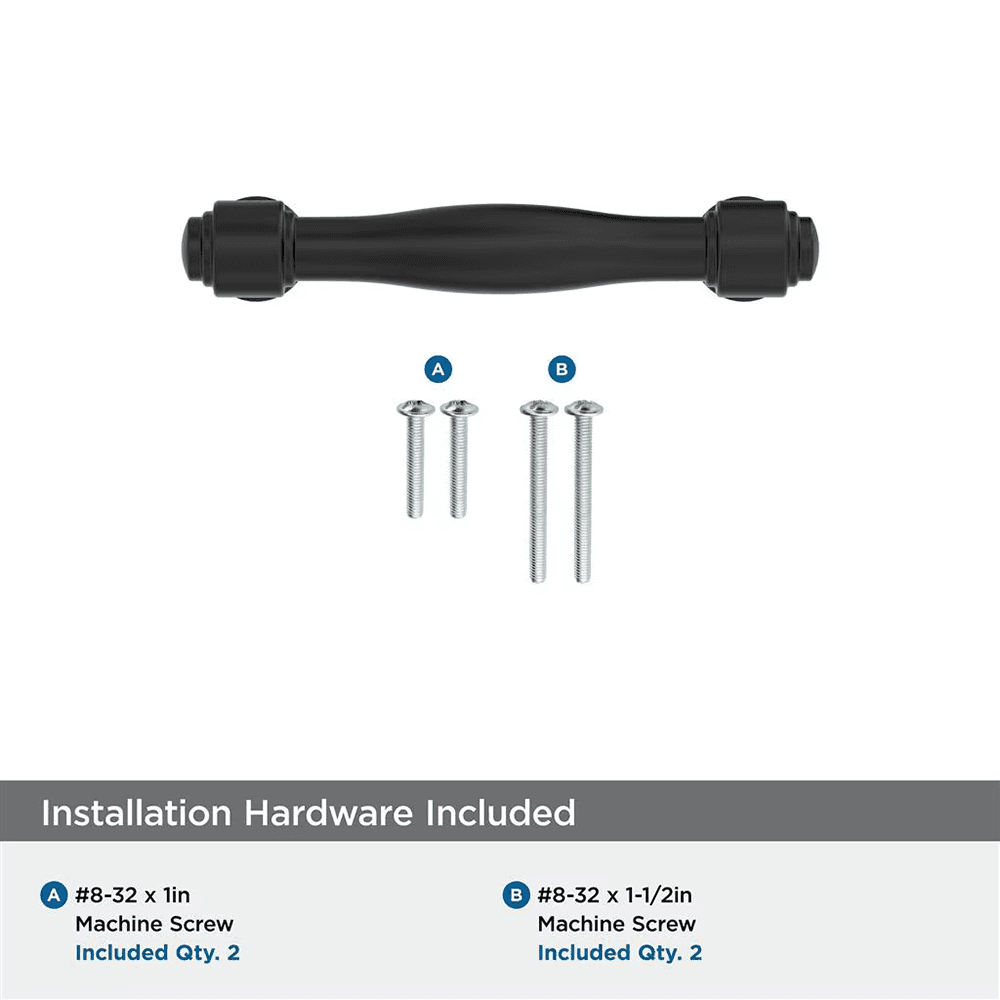 76mm Enlivity Cabinet Pull, Matte Black Alt 2 - Image