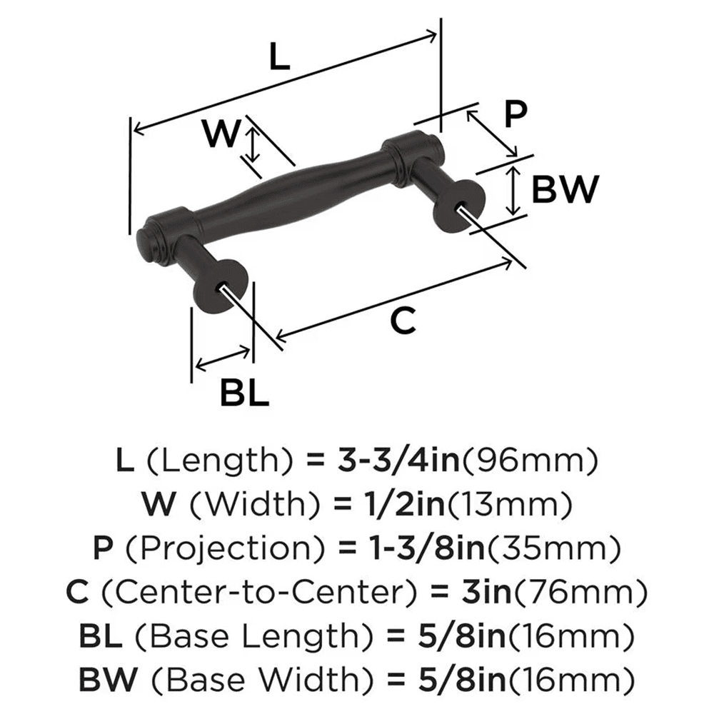 76mm Enlivity Cabinet Pull, Oil-Rubbed Bronze Alt 1 - Image