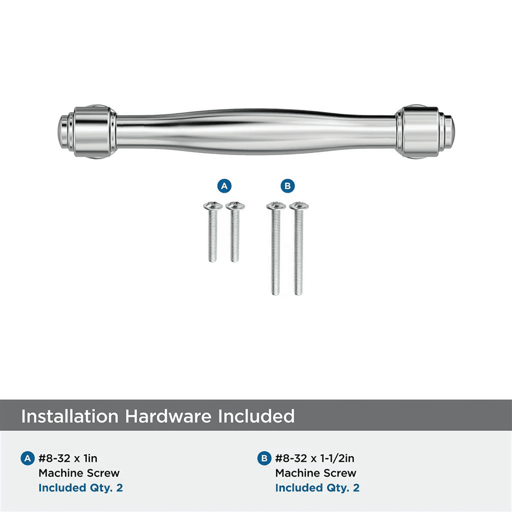 96mm Enlivity Cabinet Pull, Polished Chrome Alt 2 - Image