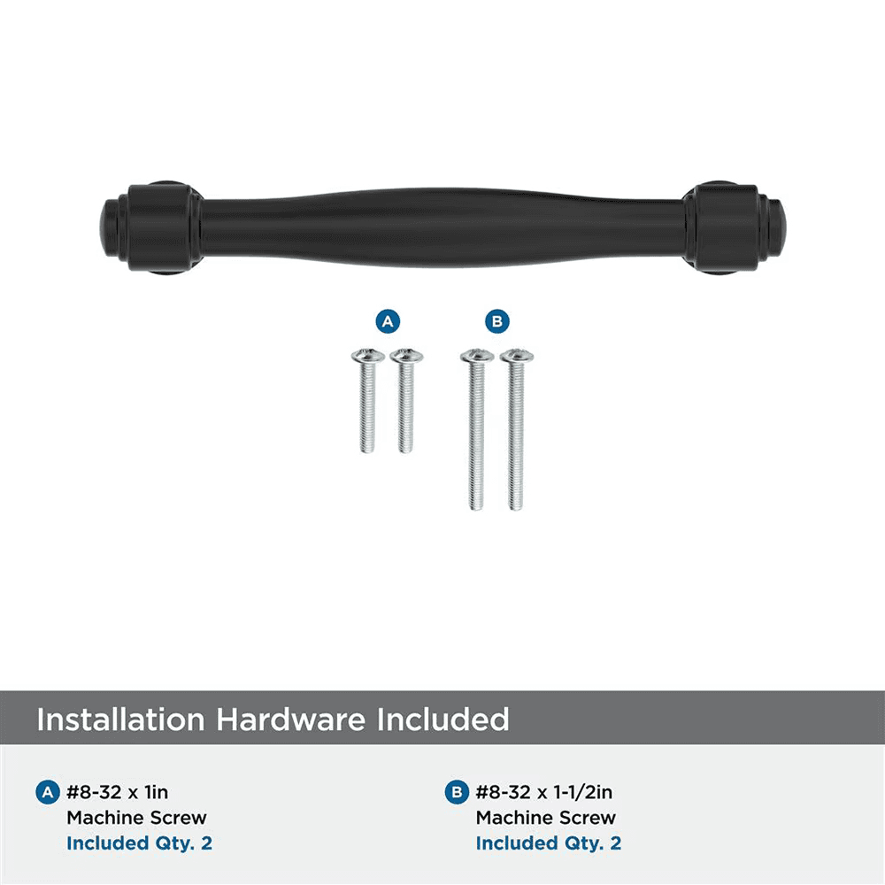 96mm Enlivity Cabinet Pull, Matte Black Alt 2 - Image