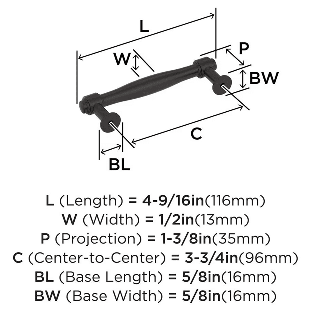 96mm Enlivity Cabinet Pull, Oil-Rubbed Bronze Alt 1 - Image