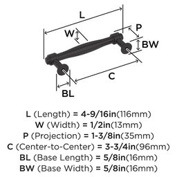 96mm Enlivity Cabinet Pull, Oil-Rubbed Bronze Alt 1 - Image