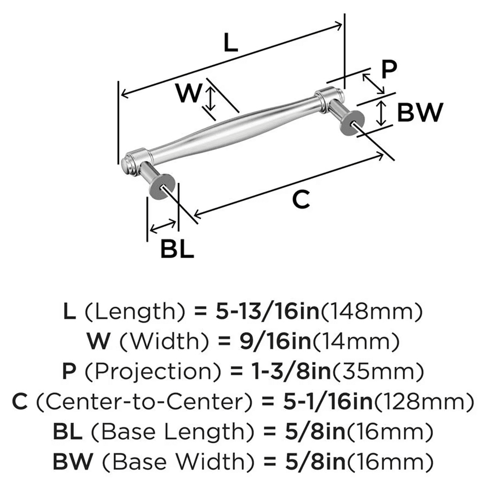 128mm Enlivity Cabinet Pull, Polished Chrome Alt 1 - Image
