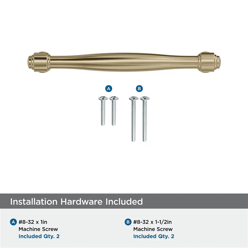 128mm Enlivity Cabinet Pull, Golden Champagne Alt 2 - Image