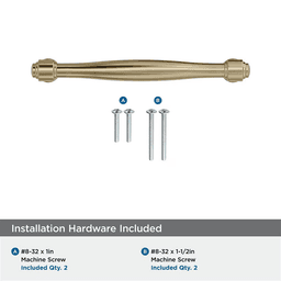 128mm Enlivity Cabinet Pull, Golden Champagne Alt 2 - Image