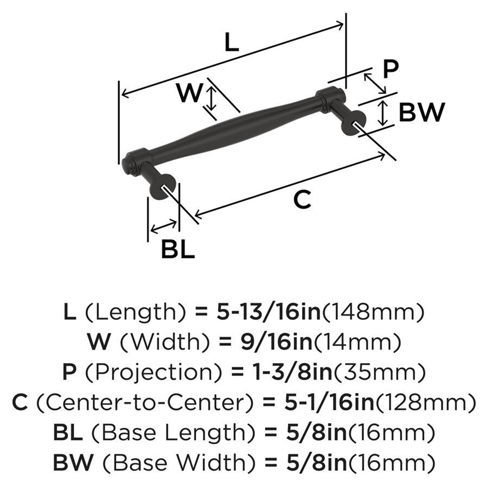 128mm Enlivity Cabinet Pull, Oil-Rubbed Bronze Alt 1 - Image
