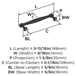 128mm Enlivity Cabinet Pull, Oil-Rubbed Bronze Alt 1 - Image