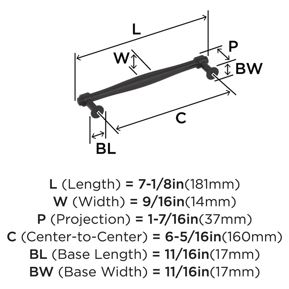 160mm Enlivity Cabinet Pull, Oil-Rubbed Bronze Alt 1 - Image