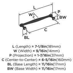 160mm Enlivity Cabinet Pull, Oil-Rubbed Bronze Alt 1 - Image