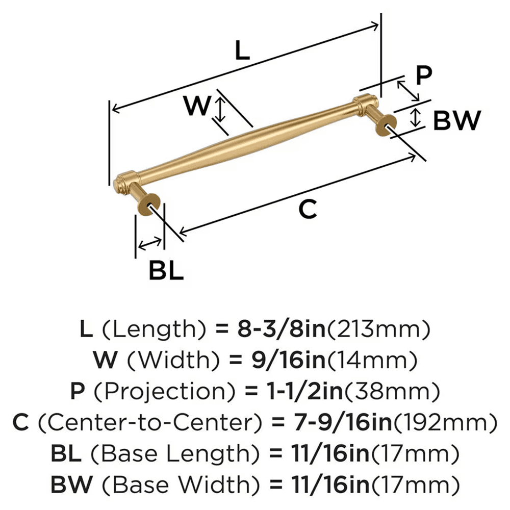 192mm Enlivity Cabinet Pull, Champagne Bronze Alt 1 - Image