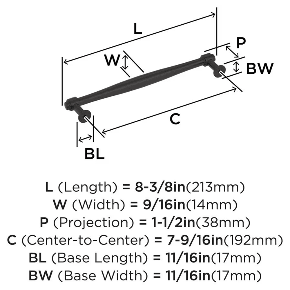 192mm Enlivity Cabinet Pull, Oil-Rubbed Bronze Alt 1 - Image