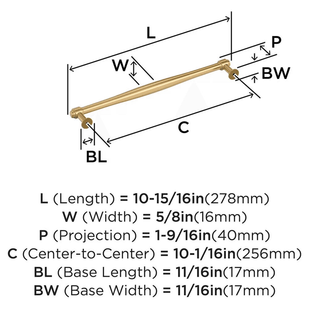 256mm Enlivity Cabinet Pull, Champagne Bronze Alt 1 - Image