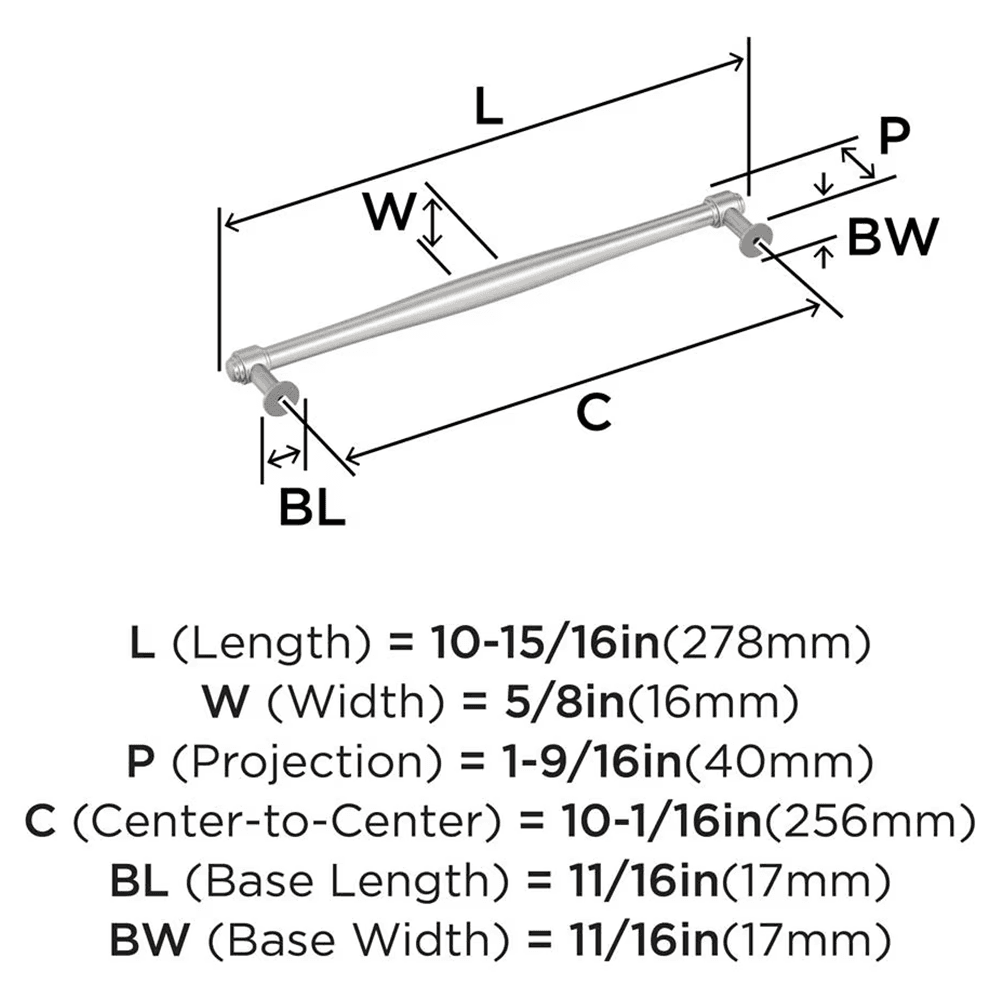256mm Enlivity Cabinet Pull, Satin Nickel Alt 1 - Image